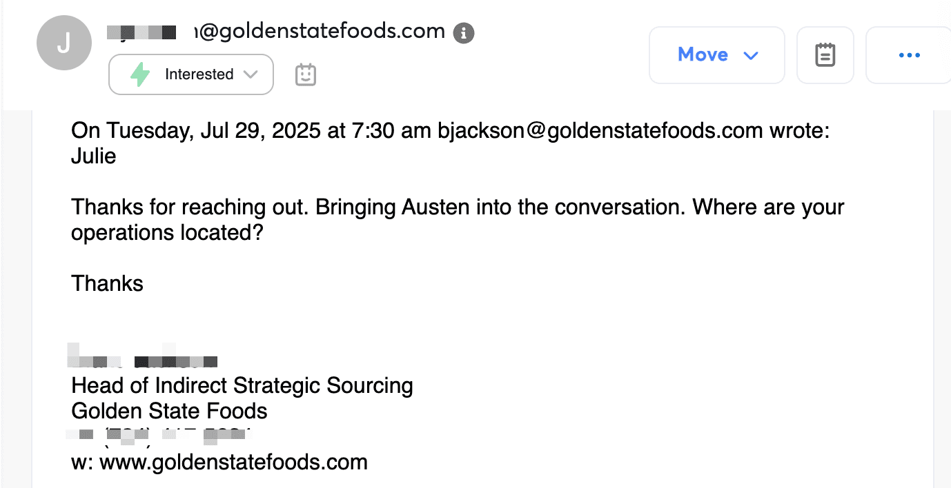 Campaign screenshot for YMX Logistics